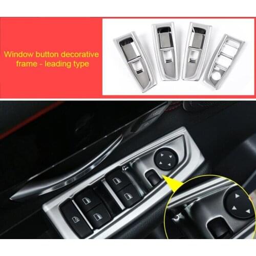 For BMW 2 series Gran tourer F46 218i 220i 2015-2019 ABS window button decorative frame - leading type chrome molding trim 4pcs