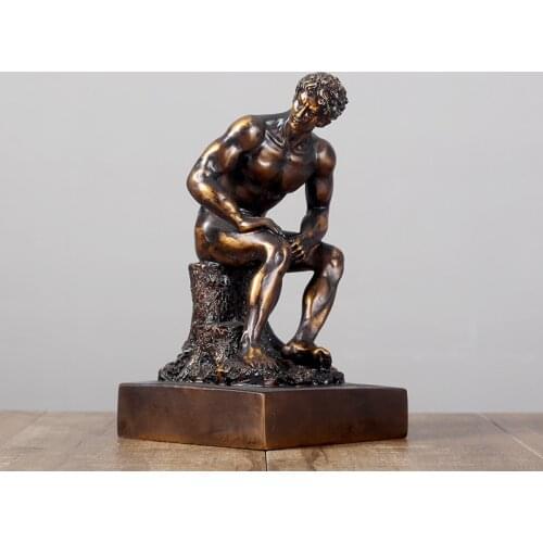 American David thinker figure sculpture decoration living room study office decoration handicraft