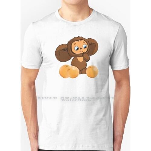 Cheburashka T Shirt 100% Pure Cotton Cheburashka Topple Soviet Cartoon Soviet Writer Eduard Uspensky Чебурaшка Russian