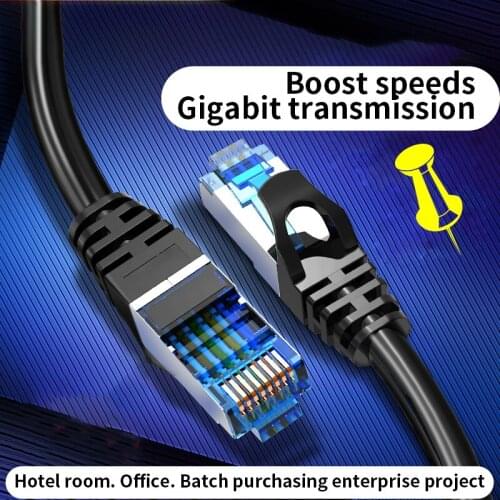 20M 65ft twisted pair wire UTP/FTP CAT 6 ethernet cable high speed Cat5e RJ45 network LAN cable computer router computer cable