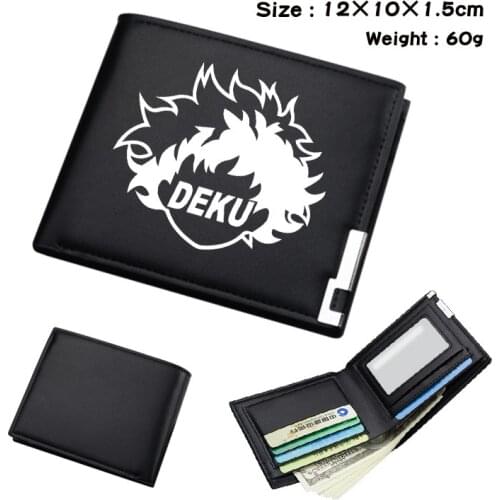 Anime My Hero Academia Deku Figure My Hero College Cartoon Peripheral Gift Student Men and Women Pu Wallet Wallet Coin Purse
