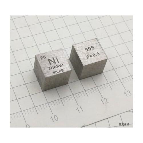 Metallic Nickel Periodic Phenotype Cube 10mm Weighs About 8.64g Ni Is Greater than or Equal to 99.5