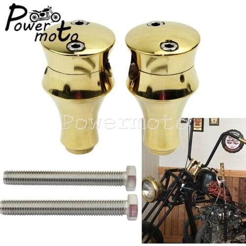 Brass 25mm 1inch Vintage Handlebar Riser Universal Handle Bar Clamp Mount for Harley Bobber Cafe Racer Sportster Custom