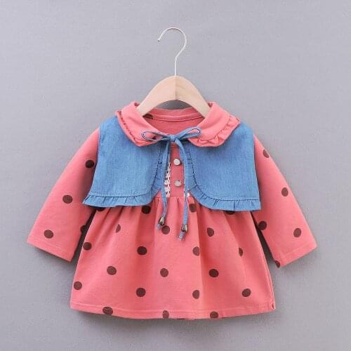 Left Atrium Denim Dresses For Babies