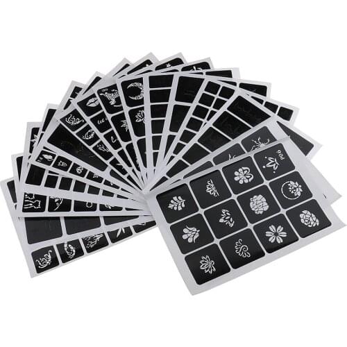MagiDeal 358 Kinds Small Paster Fashion Tattoo Stencil Drawing Templates Sticker Book Art accesories
