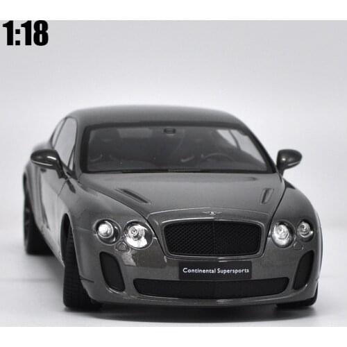 1:18 Continental Supersports Alloy Diecast Model Car Miniature Gray For Adult Gifts Original Box Collection Free Shipping