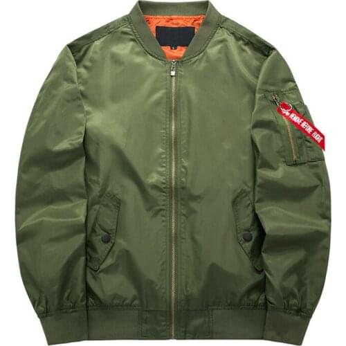 New arrival spring mens classical solid color mental zipper up casual jackets zipper sleeve pockets light weight flight bom