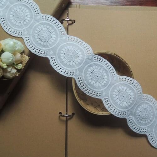 Custom made manual DIY accessories cotton lace bilateral pure cotton decorative curtains white wide 6.5cm