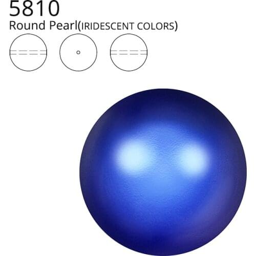 Original Crystals from Swarovski 5810 Iridescent Color Pearl Full Hole Beads Jewelry Making Sewing Beading Knitting DIY Nail Art