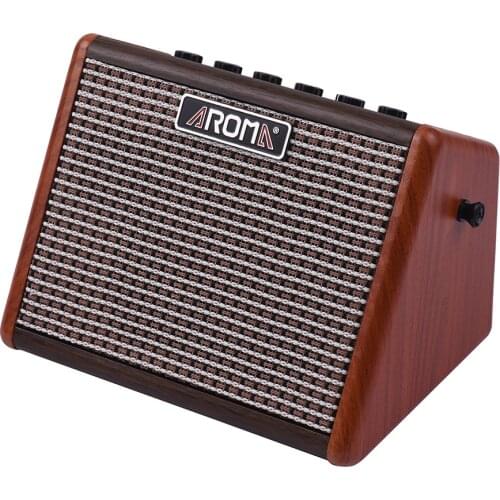 AROMA AG-15A 15W Portable Acoustic Guitar Amplifier Amp BT Speaker Built-in Rechargeable Battery with Microphone Interface