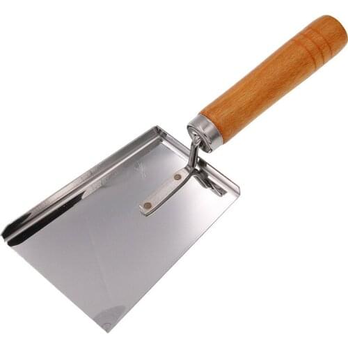 Stainless Steel Beehive Shovel Bee Box Scoop Wooden Handle Honey Scraper Cleaner Beekeeping Clean Tool