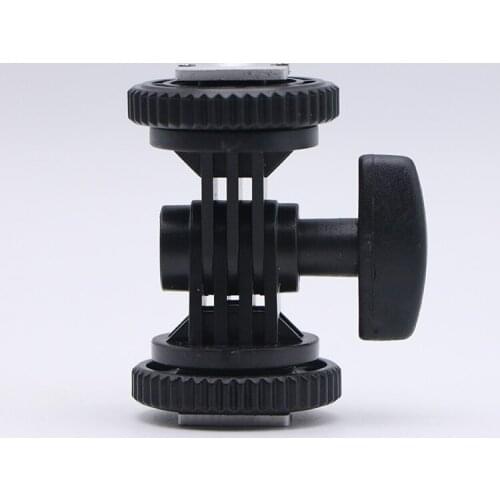 LED lamp base light photo camera lamp hot shoe base bracket accessories two hot shoe base