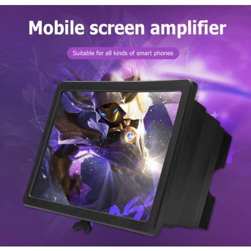 Universal Mobile Phone Screen Amplifier 3D Stereoscopic Magnifying Glass Cellphone Mobile Phone Magnifier For Watching Movie