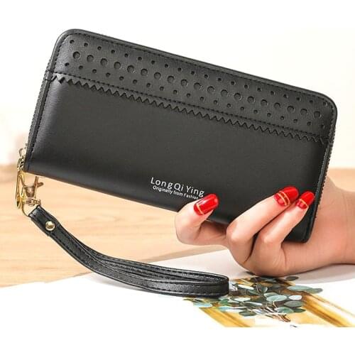 Women New Wallets Coin Purse Pocket Lady Purses Moneybags Girls Students Clutch Long Wallet ID Card Holder Wristlet Bag Notecase