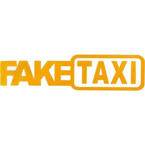 1Pcs FAKE TAXI Car Stickers Reflective Stickers Funny Window Vinyl Decals Car Styling Self Adhesive Emblem Car Stickers Decor