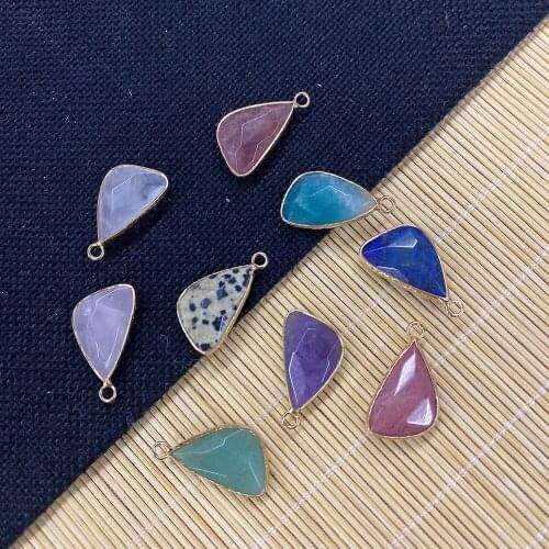 Natural Stone, Amethyst, Agate, Exquisite Fashion Pendant, Used for IDY Jewelry Making, Necklace and Bracelet, Size 14x27mm
