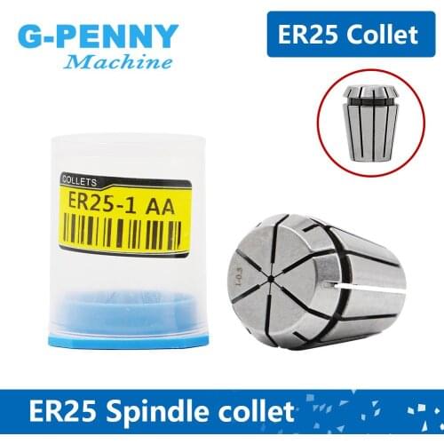 1pcs ER25 Spring Collet Chuck 0.015mm 1,2,3,4,5,6,7,8,9,10,11,12,13,14,15,16,1/4,1/8 For CNC Milling Lathe Tool Spindle Motor