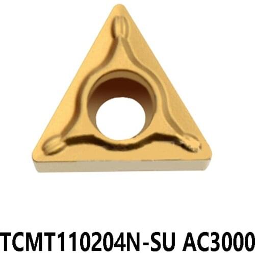 10pcs/box Original TCMT110204N-SU AC3000 TCMT110204 N-SU TCMT 110204 TCMT1102 Carbide Inserts Lathe Cutter Turning Tools