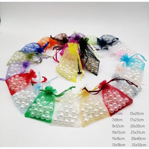 1000pcs Mixing Gift Bags For Jewelry Bags And Packaging Organza Bag Drawstring Bag Wedding/Woman Travel Storage Display Pouches