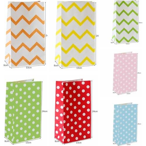 2-10pcs Colorful Polka Dots Paper Bags For Gifts Party Treat Bag Paper Gift Bag Candy Bag Wedding Gifts Kids Birthday Supplies