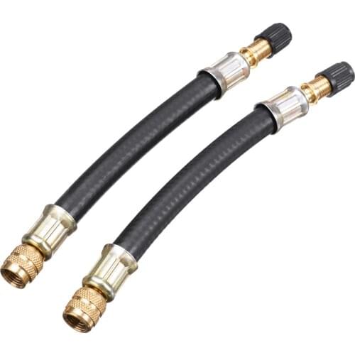 2Pcs 140mm Copper Joint Wheel Truck Valve Adapter Flexible Tube Tyre Valve Extension Auto Bike Motorbike Tyre Accessories