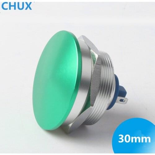 30mm Metal Push button Switch Momentary Mushroom Head screw foot welding foot Led Switch Red Green Pushbutton Switch