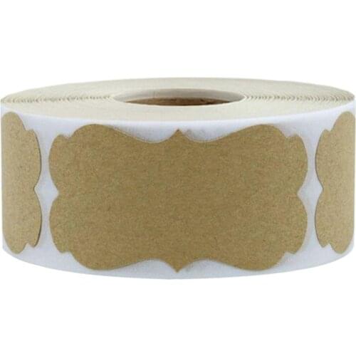5x3cm Brown Blank Label Stickers Roll Food Cookie Gift Wrapping Adhesive Labels for Weddings Craft Favors