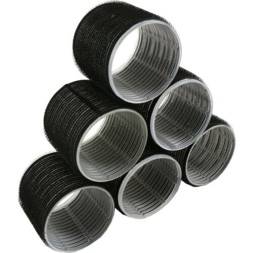 6pcs/set Large Self-Adhesive Hair Rollers Self Grip Hair Rollers Salon Hair Curlers Hairdressing Beauty Tool Random Color