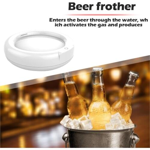 Non Contact Portable Beer Foamer Bubbler Multifunctional Ultrasonic Foaming Machine Beer Foam Maker for Ice Beer Bar Tools