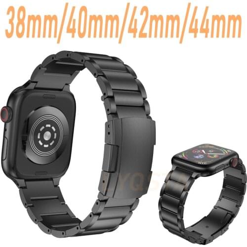 High Quality Titanium alloy strap For Apple Watch 6 SE Band 44 42 40 38mm Metal Bracelet For iWatch Series 5 4 3 2 1 Watchband