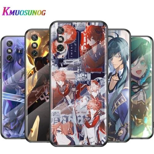 Anime Genshin Darbe For Huawei Y6 Y7 Y9 Y5P Y6P Y8S Y8P Y9A P Smart Z 2019 2020 2021Tempered Glass Cover Phone Case