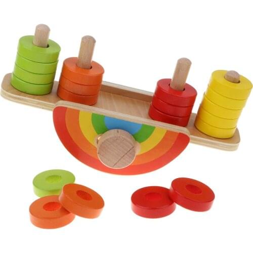 Wooden Blocks Balancing Stacking Game Montessori Intelligence Development Early Learning Educational Toys for Children Kids