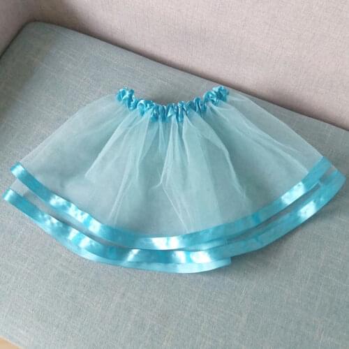 Summer Kids Baby party birthday princess Tulle Pettiskirt Children mini short Tutu girl Skirt Falda Vestido sky blue skirts NEW