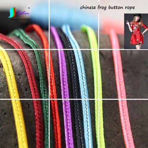 Diy Tang Suit China style Cheongsam Weave Button Material Colorful Width 2.5mm Fat China Knot Frog Button Rope A0532L