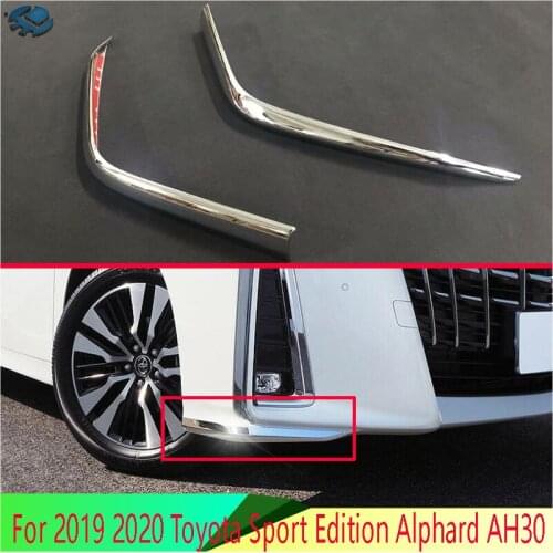 For 2019 2020 Toyota Sport Edition Alphard AH30 Car Accessories Stainless Steel front Bumper Protector Trim