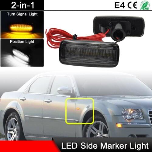 2PCS Amber LED Side marker light for Chrysler 200, for Chrysler 300 ,for Chrysler Sebring,for Chrysler Towm&Contry