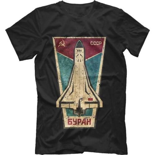 Soviet Space Programm CCCP Russia Buran Space Shuttle T-Shirt. Summer Cotton Short Sleeve O-Neck Mens T Shirt New S-3XL