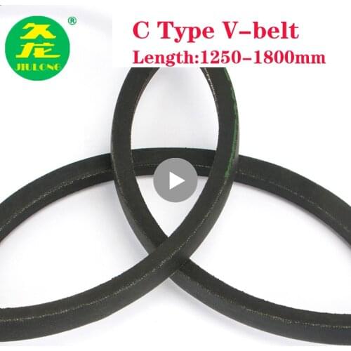 JIULONG C Type Industrial V Belt Black Rubber Drive C1250/1300/1350/1400/1450/1500/1524/1550/1575/1600 Inner Girth for Machine