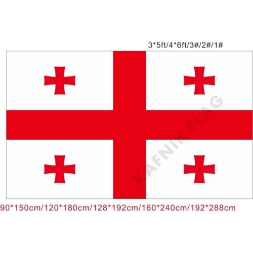 KAFNIK,free shipping 90x150cm/128*192cm/160*240cm/192*288cm big flags Georgia Flag for Indoor Outdoor Decorative