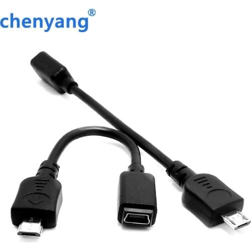 Short Straight Mini USB Female to Micro USB Male Cable Adapter for Mobile phones and tablet