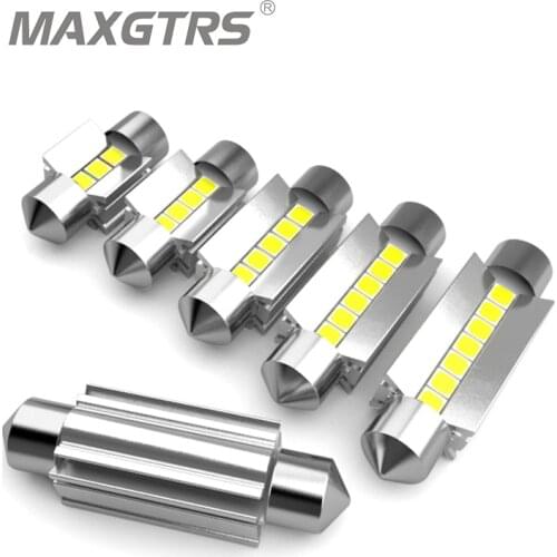 5x C10W Bulb Auto Festoon LED Lights 31 36 39 41mm C5W Bulb 3030 No Error Free Auto Car Interior Map Number Lamp Reading Dome