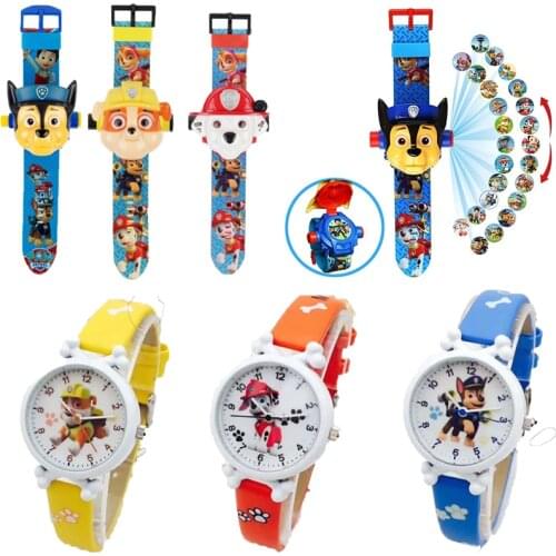 Genuine Paw Patrol Toy Digital Watch Projection Variety of Cartoon Pattern Design Action Toy Marshall Children Christmas Gift