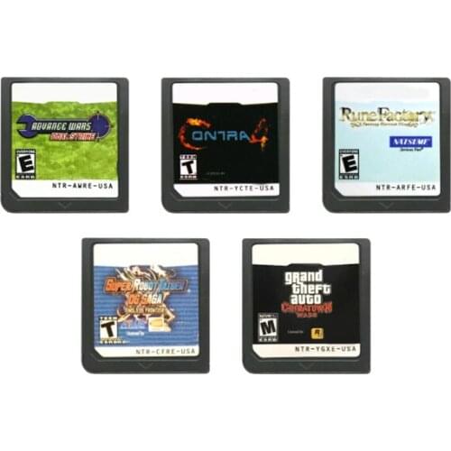 Superior Game Cartridge USA Memory Card for Nintendo DS 3DS 2DS Contra4 Super Robot Taisen Rune Factory Grand Theft Auto Wars