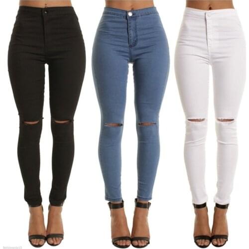 TUOLUNIU Womens Ripped Jeans