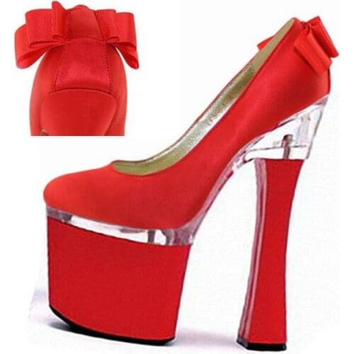 Unique new ultra - steady and chunky shoes, 18cm high heels, photo - size Dance Shoes