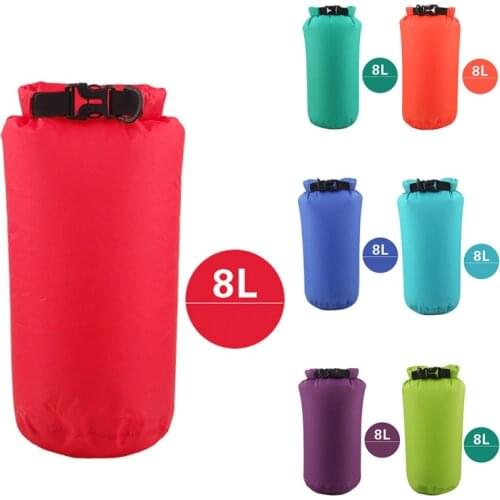 Waterproof Dry Bag Water Pool Bag Portable 8L Storage Pouch For Boating Kayaking Trekking Fishing Swimming Camping Dry Sacks