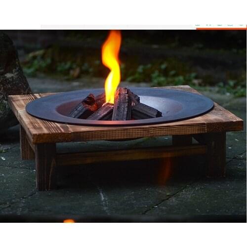 Embedded charcoal iron barbecue grill old brazier indoor heating stove tea cooking stove grilled net 171