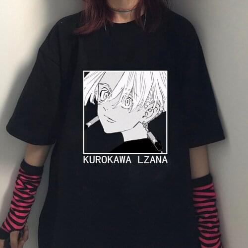 Funny Kurokawa Izana T-Shirt Harajuku Tokyo Revengers Short Sleeve Unisex Tees