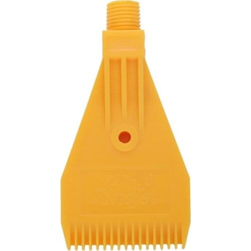 1/4BSP Male Thread ABS Single Hole Air Blow Off Flat Jet Nozzle Yellow for Use with Compressed Air