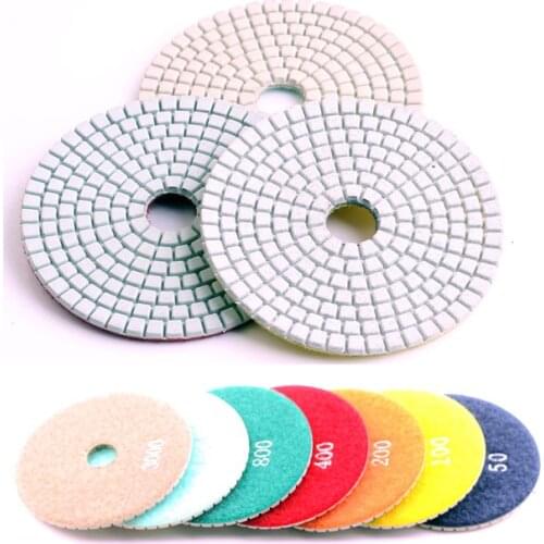 10pcs/carton by grit standard quality 100mm or 125mm dry and wet pads for polishing stone and concrete